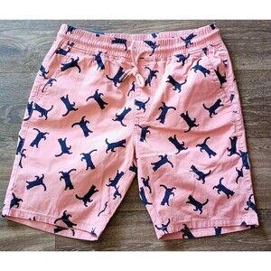 Property Of Icon Drawstring Shorts Size 34 Cat Novelty Men's  Pink Navy New